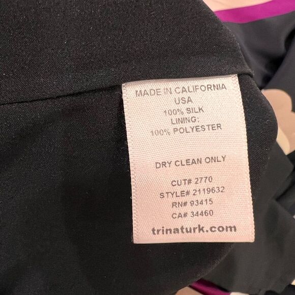 Trina Turk Silk Halter Maxi Dress 8 Multicolor Abstract Print Nordstrom NWT - Picture 11 of 14